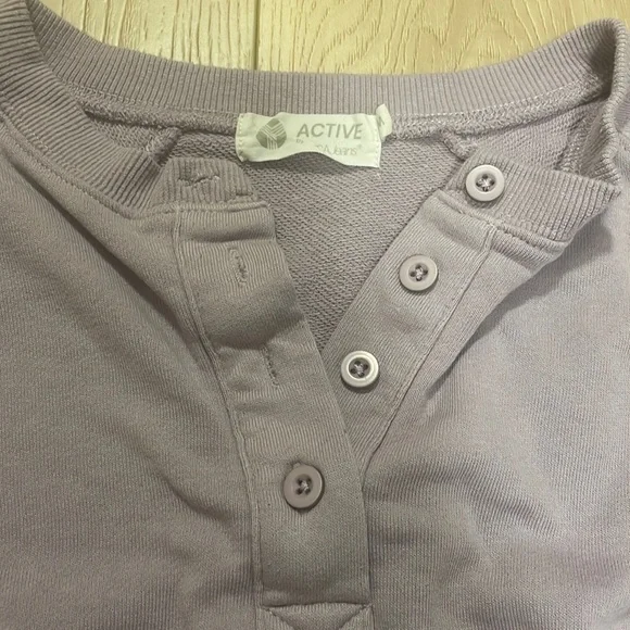 Yoga Jeans Active Cropped Henley Sweatshirt, sz M - Picture 6 of 10